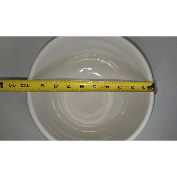 Roseville Ohio Pottery 10 Inch 891 White Mixing/Serving Bowl 1940s Rare Find - Picture 7 of 7